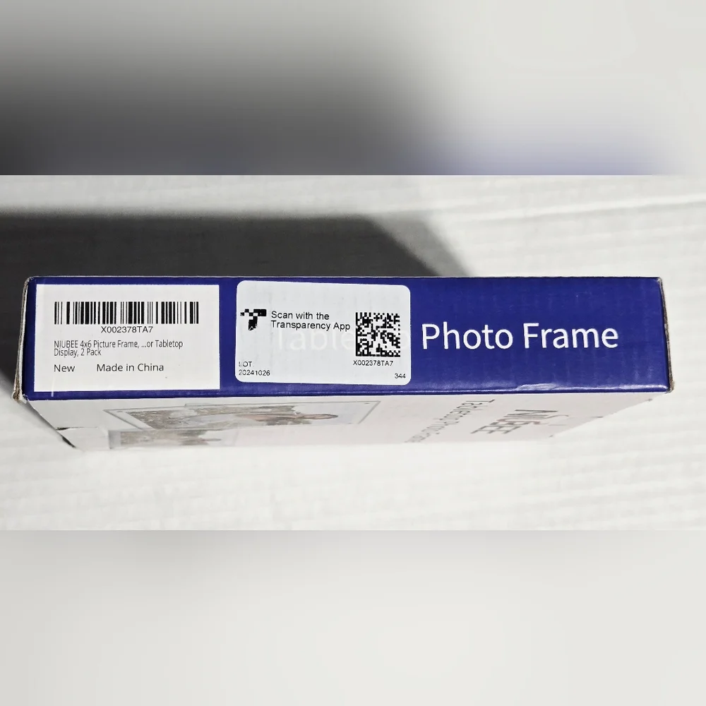 4x6 Picture Frame,‎ Acrylic Clear Photo Frame Magnets Tabletop Display Set Of 2